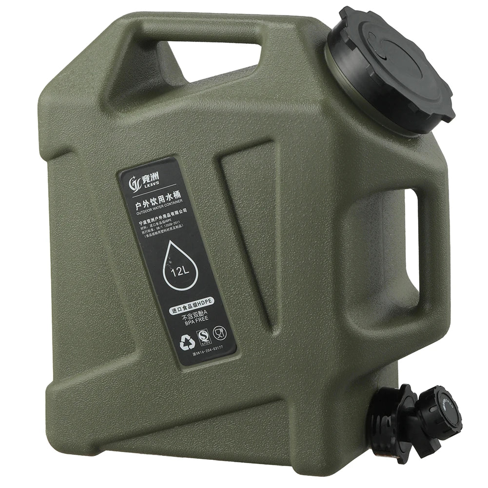 12/11L Emergency Water Can Water Storage Container Portable Large Capacity Outdoor Hiking Accessories Camping Tourism