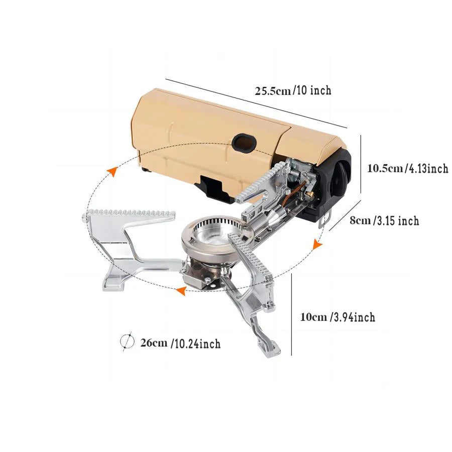 Camping Cassette Stove,Folding Gas Tank Cassette Cooker with Storage Package, Easy to Carry for Camping, Picnic,BBQ