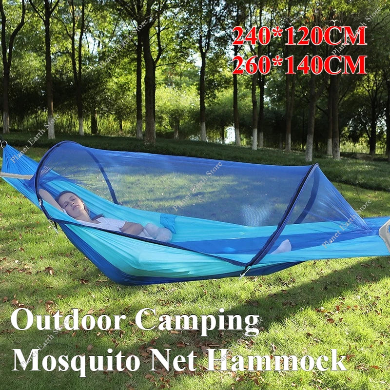 2025 Camping Hammock with Mosquito Net Sleeping Tent Hammock Suitable for Camping Outdoor Hammock for Garden with Storage Bag