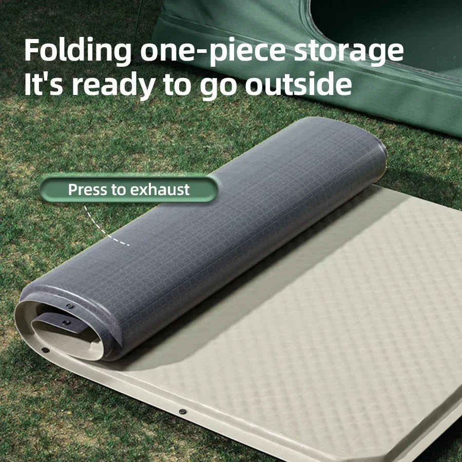 Outdoor Camping Automatic Inflatable Mattress Double Air Mattress Sleeping Pad Camping Moisture-proof Mat Air Cushion Moisture-p