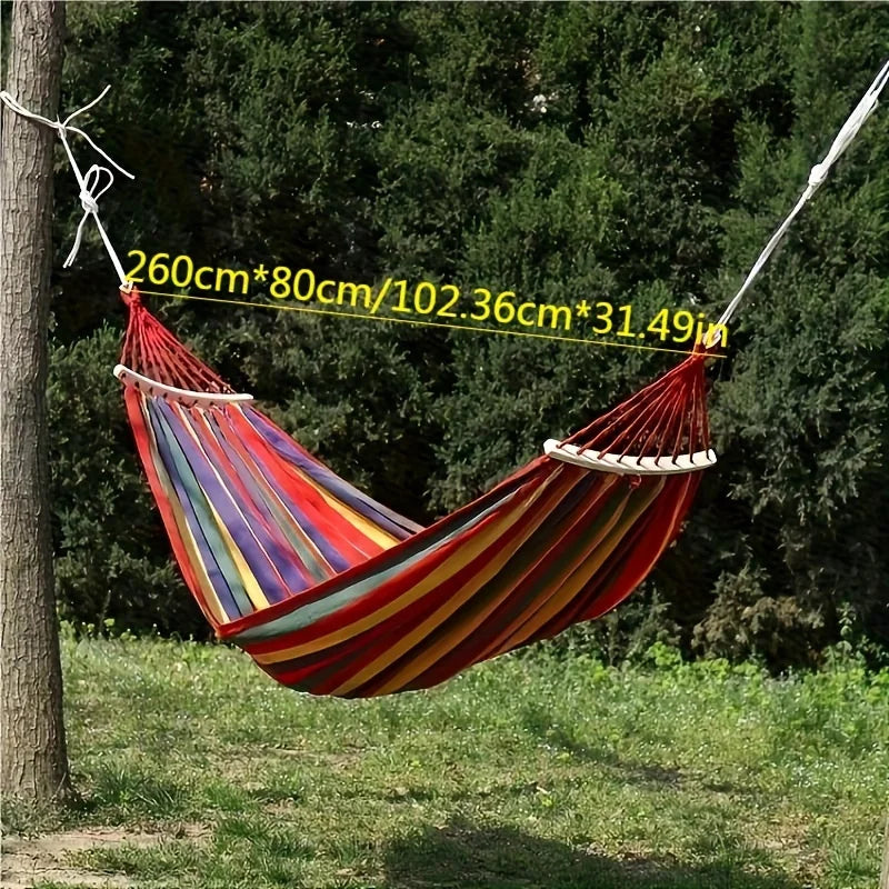 1PC Anti-rollover Hammock With Tree Straps, Portable Hammock With Storage Bag, Perfect For Outdoor Leisure, Garden Camping