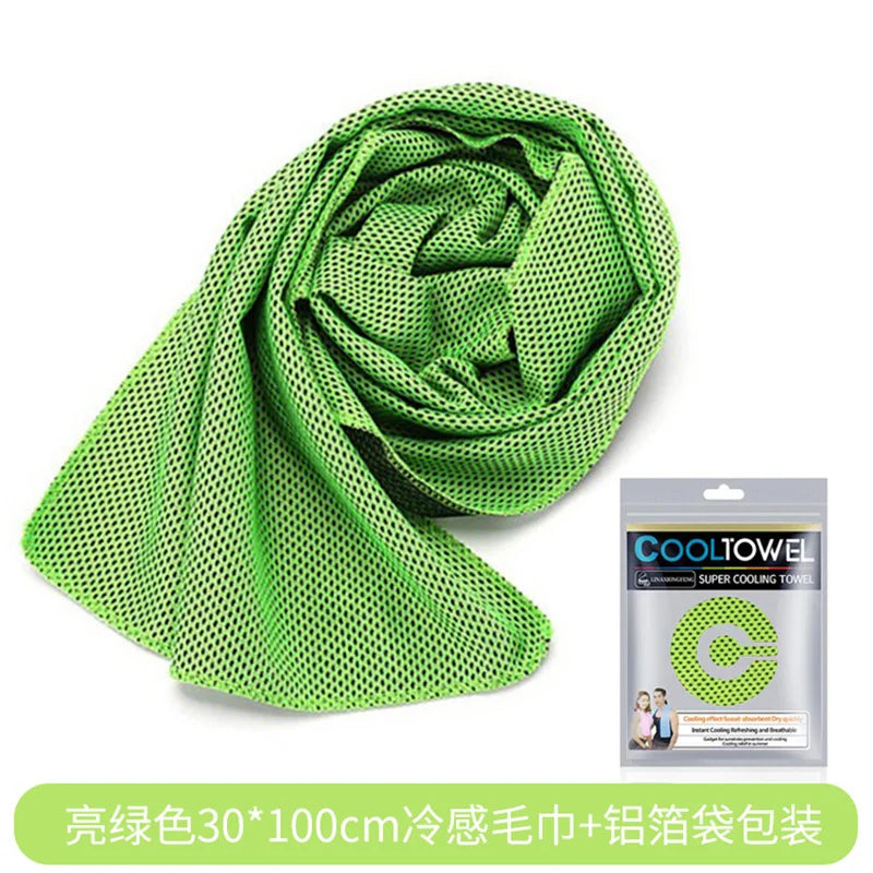 Cooling Ice Towels Microfiber Yoga Cool Thin Towel Outdoor Sport Gym Wear Icing Sweat Band Top Sports Towel Summer Cooling Scarf