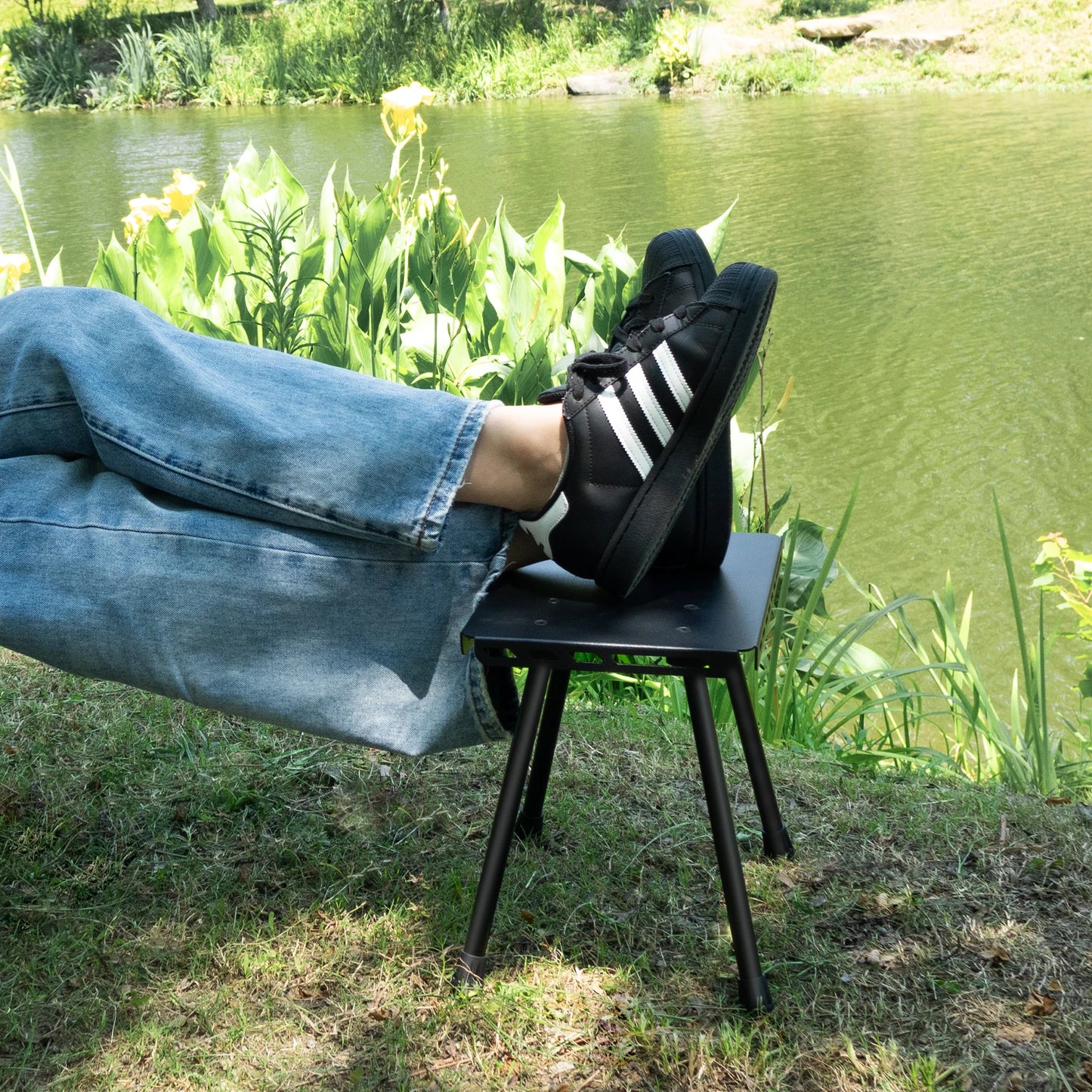 WESTTUNE Camping Portable Tactical Stool Multifunctional Aluminum Alloy Pony Stool Outdoor Folding Fishing Picnic Plate Stool