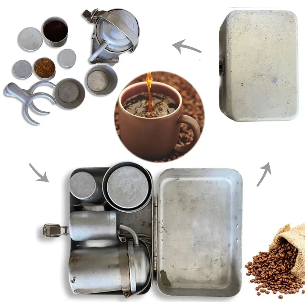 Reusable Extra RARE Collectors Camping Coffee Multipurpose Easy To Clean Camp Cookware Maker Set Mini with Camp Pot Cups