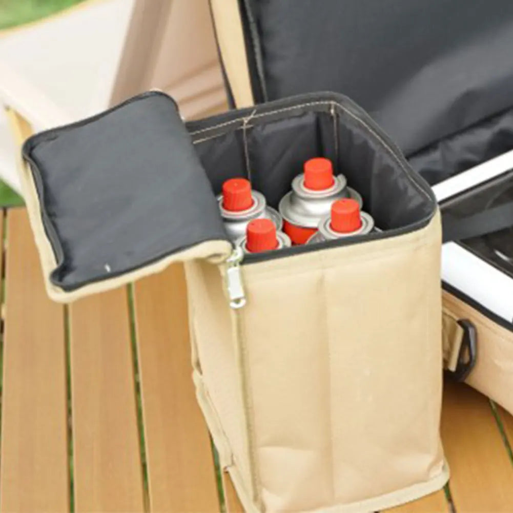 Outdoor Camping Storage Bags for 250g Cassette Furnace Gas Cylinders Organizer Bags Picnic Camp Propane Stove Utensils Handbags