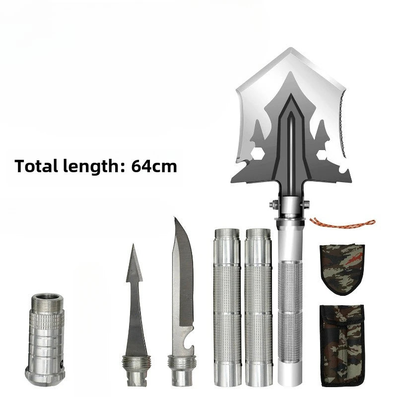 Outdoor Multifunctional Shovel Outdoor Camping Folding Collapsible Shovel Outdoor Survival Non-slip Handle Adjustable Tools