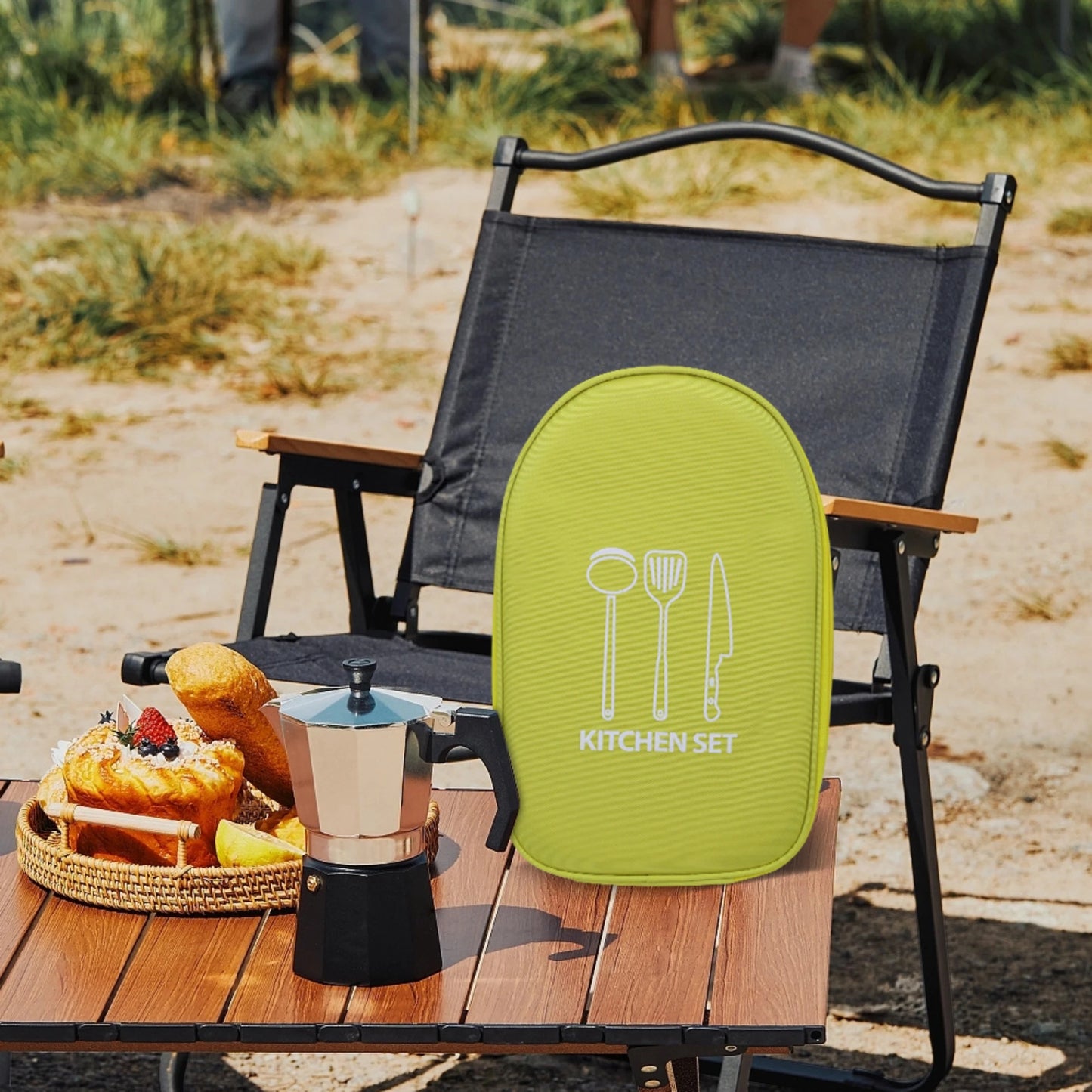 Camping Cookware Bag Kitchen Utensil Storage Bag Large Capacity Picnic Cooking BBQ Tableware Pouch Outdoor Camping Supplies