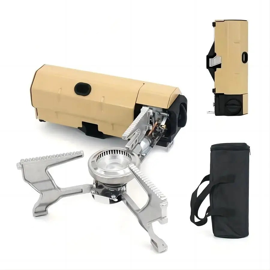 Camping Cassette Stove,Folding Gas Tank Cassette Cooker with Storage Package, Easy to Carry for Camping, Picnic,BBQ