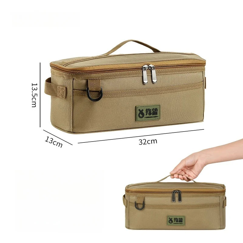 Outdoor Camping Tableware Storage Bag Multi-functional Camping Cookware Kitchen Utensils Bowl Chopsticks Storage Bag
