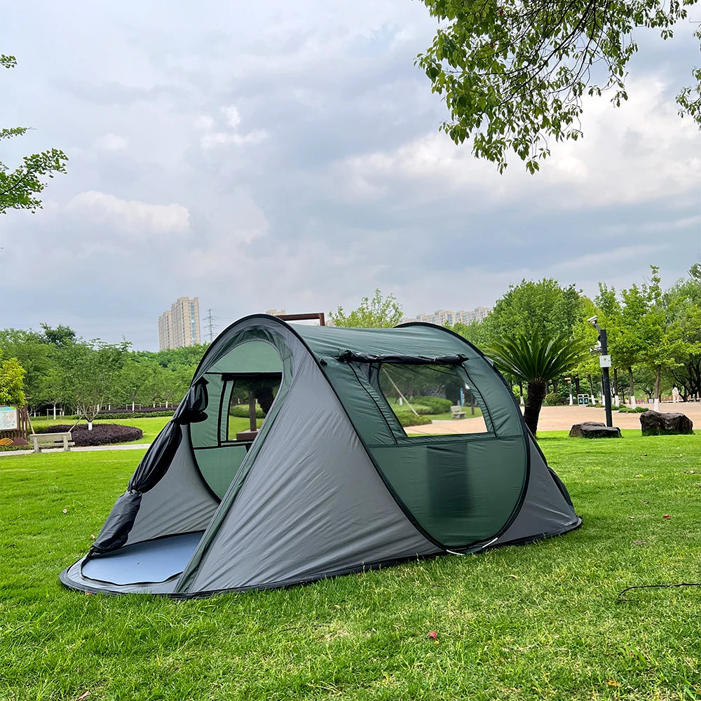 One tent for 3-4 people, camping tent, family tent, travel tent, waterproof and sun protection, suitable for camping and hiking