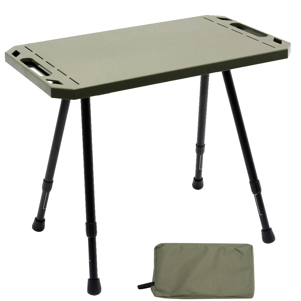 Folding Camping Table Adjustable Height Outdoor Table Aluminium Alloy Side Table for Outdoor Indoor Picnic BBQ Hiking