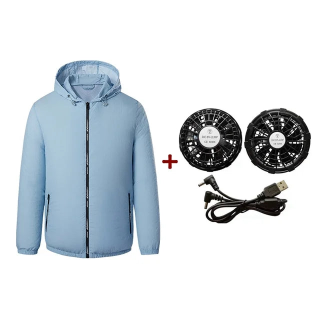Summer Cooling Clothing Air Conditioning Clothing Fan Cooling Coat USB Charging Cooling Smart Charging Jacket Cool Working Coat