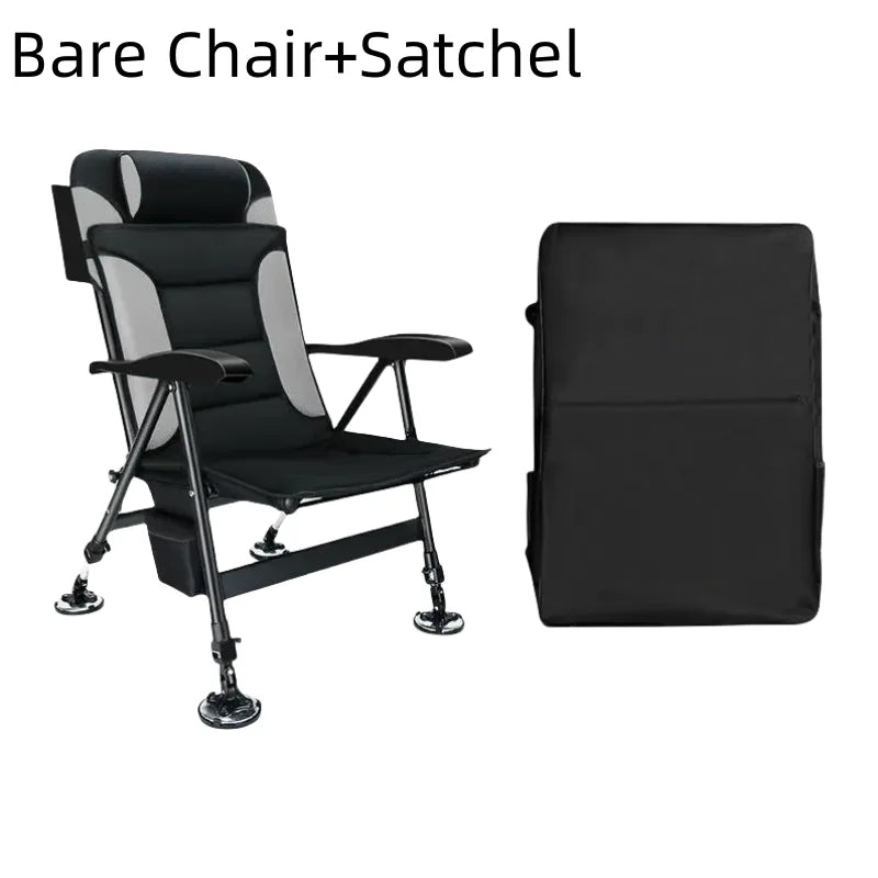 Outdoor Retractable Fishing Chair Portable Fishing Chair With Adjustable Stool Folding Camping Chair Fishing Equipment