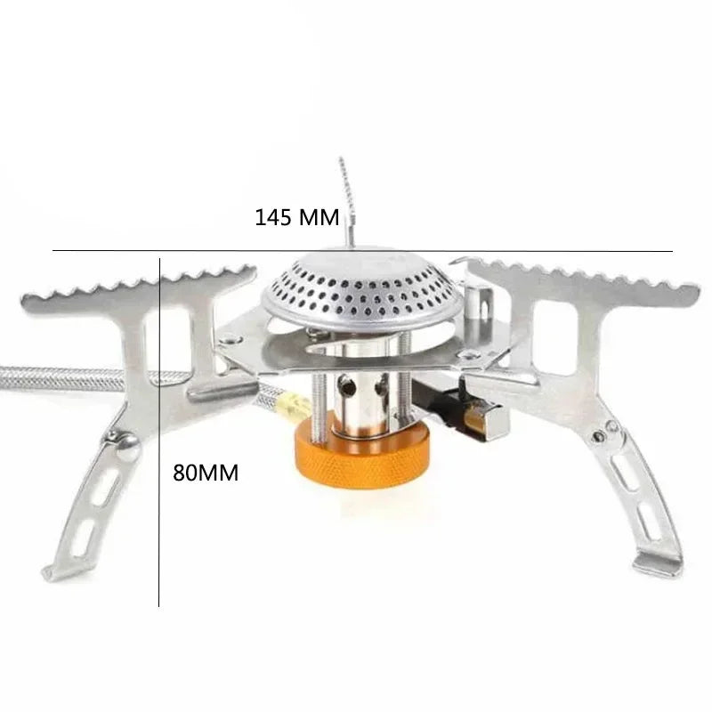 WindProof Camping Gas Stove Outdoor Tourist Burner Strong Fire Heater Tourism Cooker Portable Furnace Supplies Picnic Equipment
