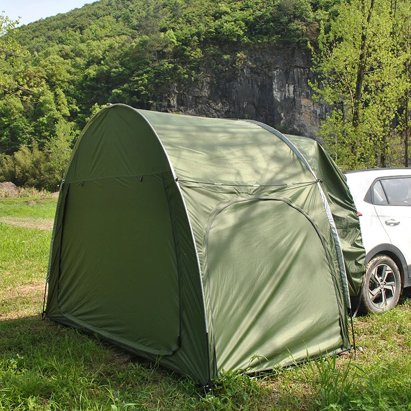Car Rear Tent with Floor, SUV Back Tent Stand, Freely Hatchback Tent, Generous Vertical Height, Reliable in All Elements