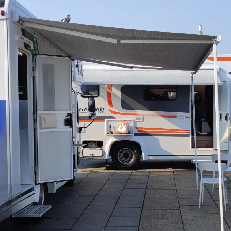 Retractable Side Motorized Awning Sun Shade Camper Van Awning Waterproof Rv Caravan Motorhome Awning