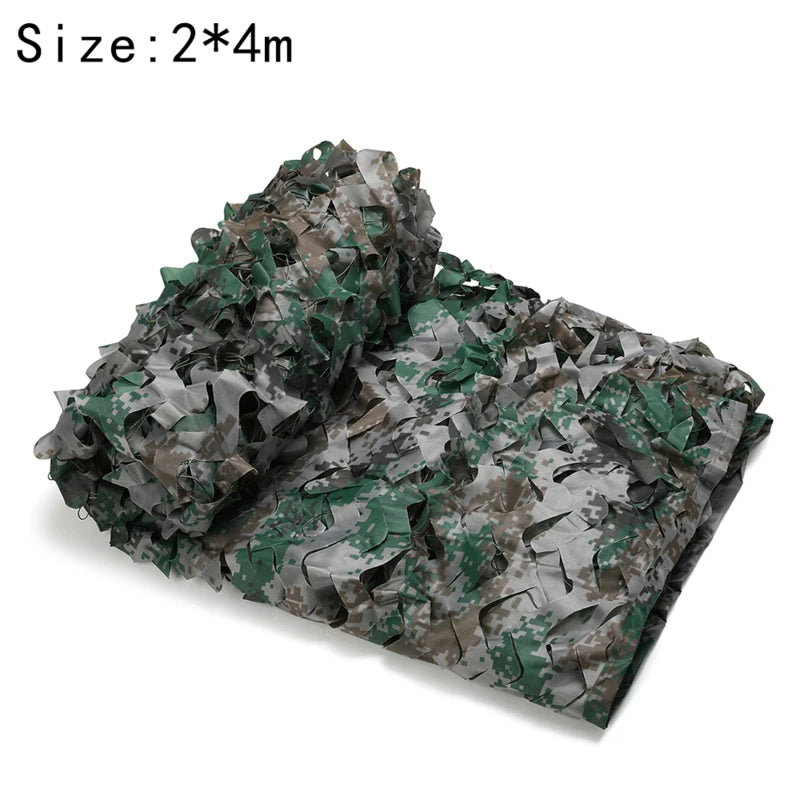 Hunting Camouflage Net Army Training Camo Netting Car Tent Awning Shade Mesh  Forest Camouflage Net Outdoor Sport Camo Scarfs