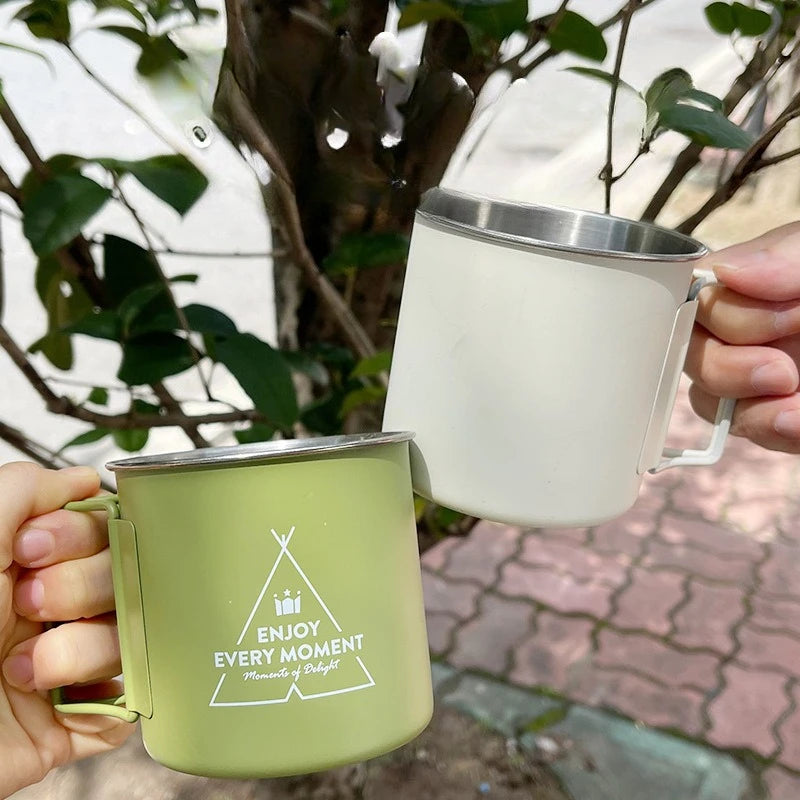 Camping Mug Titanium Cup Tourist Tableware Picnic Utensils Outdoor Kitchen Equipment Travel Cooking Set Cookware Hiking