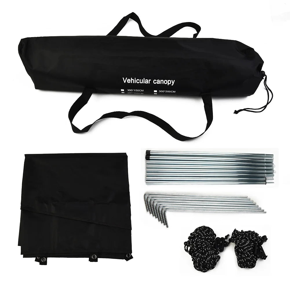 Car Shelter Shade Camping Side Car Side Awning Sun Canopy Sunshade Portable Camping Tent Automobile Rooftop Rain Canopy For SUV