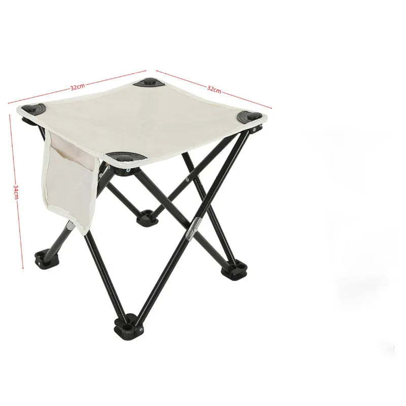 Camping stool, 13.5-inch portable folding stool, suitable for outdoor gardening and beach hiking fishing.