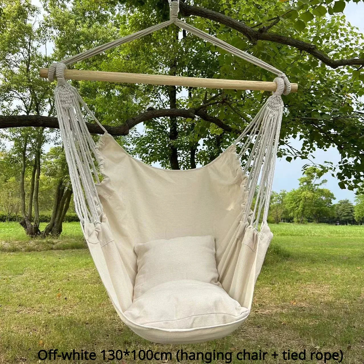 1pc Leisure Fabric Hammock Chair Outdoor Swing Chair Hammock Dormitory Hammock Chair Anti Rollover Hammock With Storage Bag