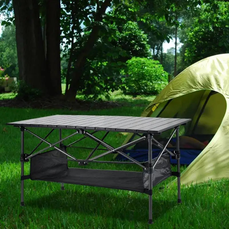 Under Table Storage Camping Storage Basket For Outdoor Camping Table Portable Mesh Pouch Under Table Hangable Storage Mesh Pouch