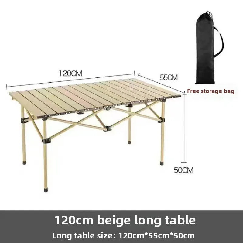 Outdoor Picnic Folding Desk Easy To Install Portable Camping Barbecue Table Sturdy Durable Egg Roll Tables Beach Leisure Desks