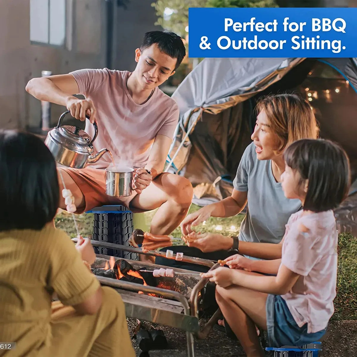 Telescopic Folding Camping Chair, Portable Foldable Camping Stool, Folding Beach Chair, Foldable Stool for Fishing Hiking Garden