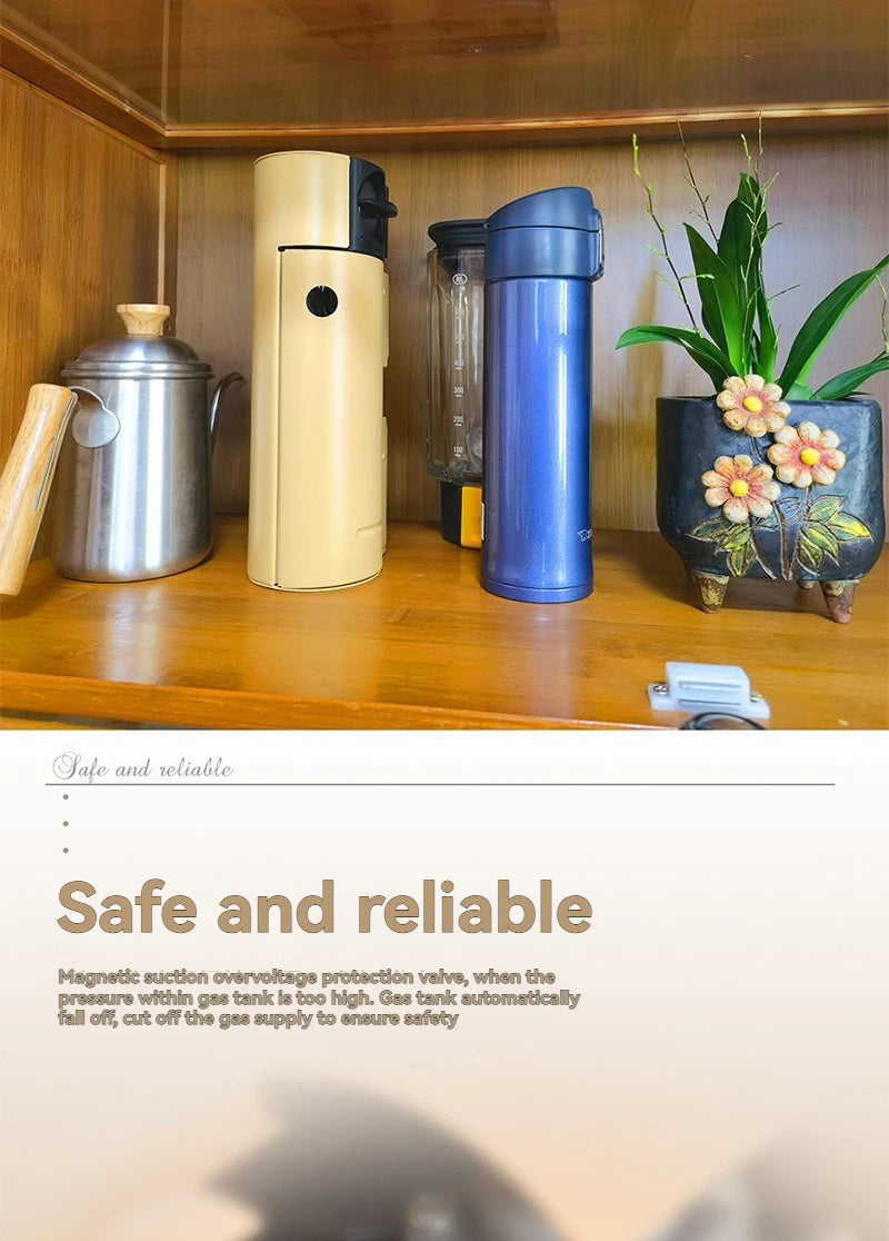 Outdoor Camping Stove Portable Camping Hiking High-Fire Integrated All-in-One Gas Burner Outdoor Backpacking Camp Cooker