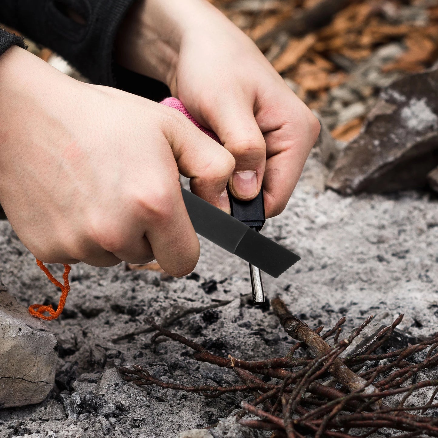 10 Pcs Fire Scraper Emergency Starter Survival Starters for Campfires Flint Striker Camping