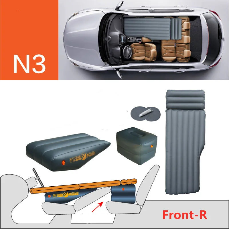 Best Universal Inflatable Car Mattress SUV Jeep Truck Car Back Seat Air Mattress Single Outdoor Camping Car Air Bed New