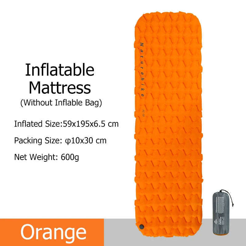 Naturehike Inflatable Mattress Camping Mattress Air Mattress Ultralight Outdoor Sleeping Pad Folding Bed Hiking Sleeping Mat