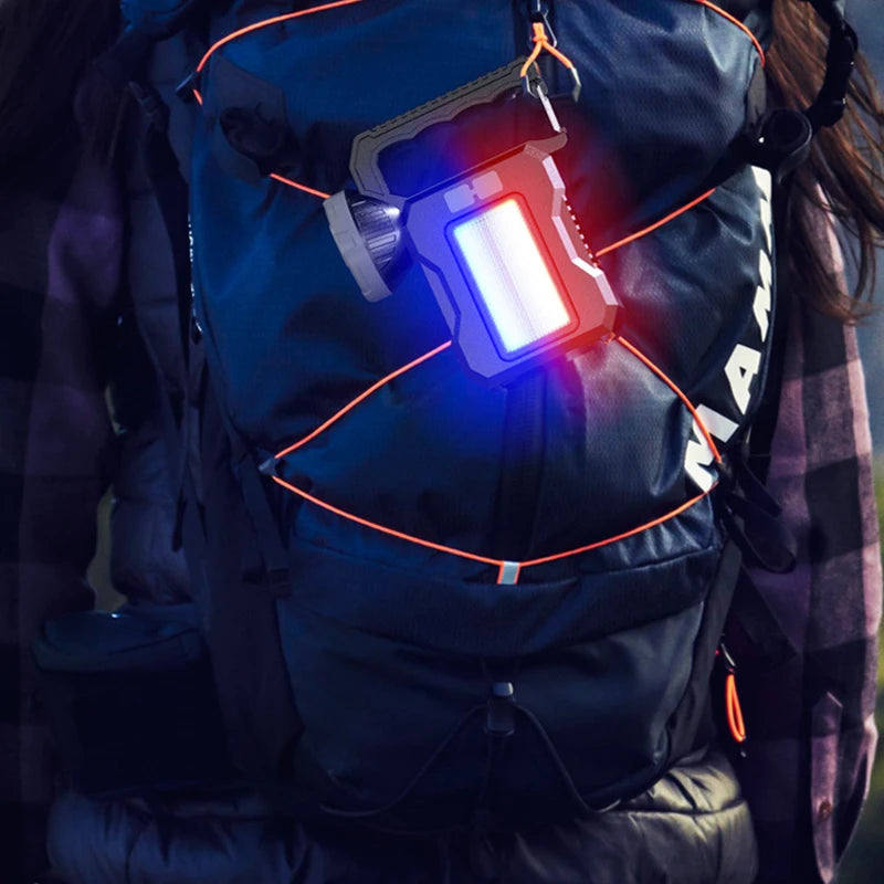 Solar Power LED Flashlights Multifunctional Portable Light Rechargeable Camping Work Light Solar Charging High brightness Torch