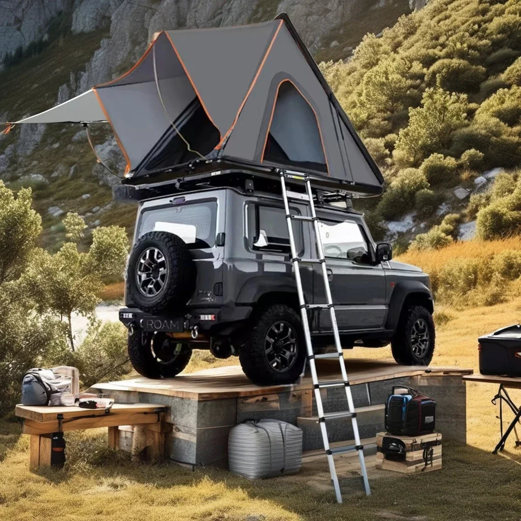 Factory Custom Outdoor Camping Roof Top Tent For SUV Van Waterproof Aluminum Pole Automatic Build For Summer Fishing Hiking