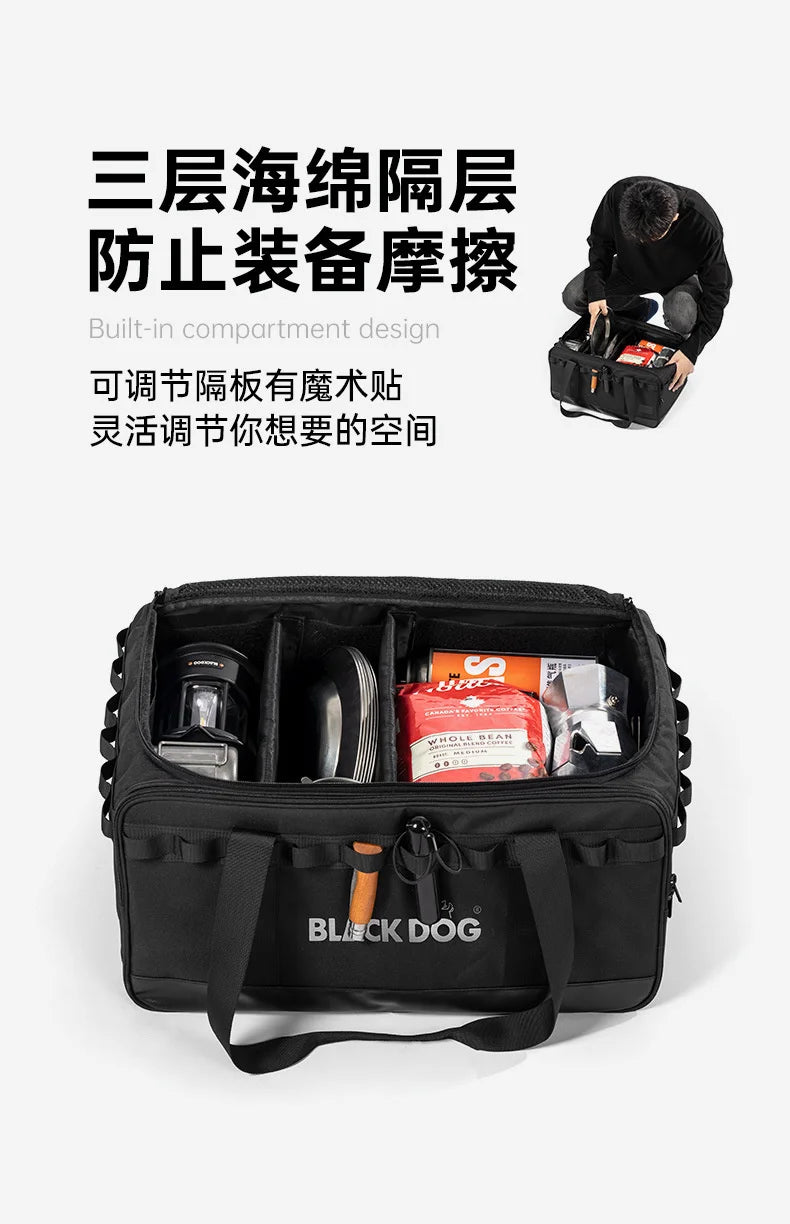 Naturehike-Blackdog 30L Outdoor Camping Equipment Storage Box Outdoor Spring Outdoor Sundries Bag Large Capacity Storage Bag