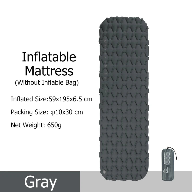 Naturehike Inflatable Mattress Camping Mattress Air Mattress Ultralight Outdoor Sleeping Pad Folding Bed Hiking Sleeping Mat