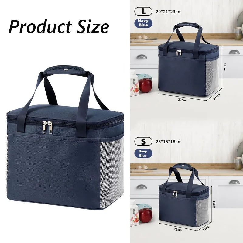 Outdoor Camping Picnic Bag Portable Lunch Bag Food Thermal Insulated Box Food Storage Bags Bento Pouch Dinner Container Handbag