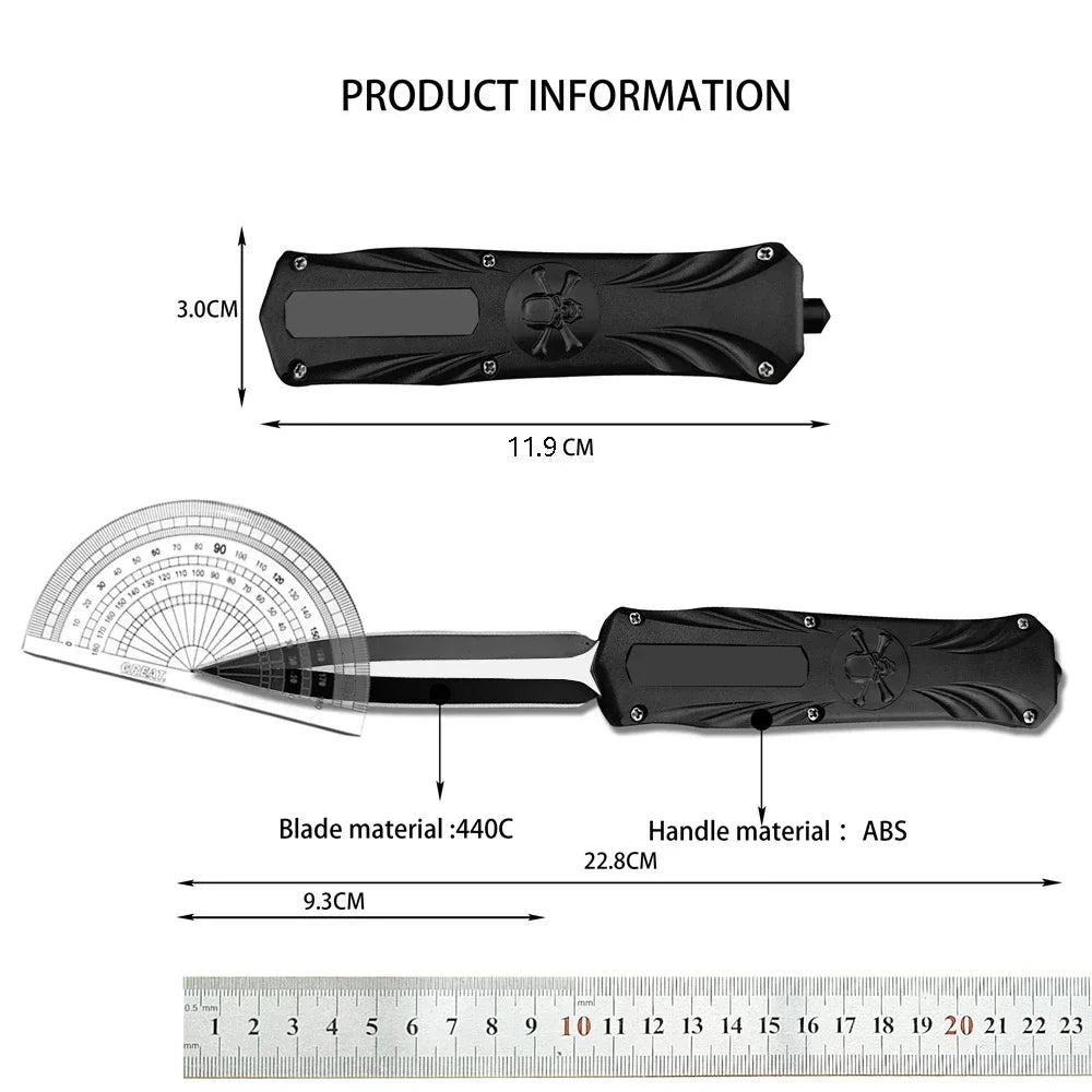 1PC Tactical Self Defense Knife Survival Hunting Rescue Tools 440C Blade ABS Handle Utility Sharp Rescue Knifes
