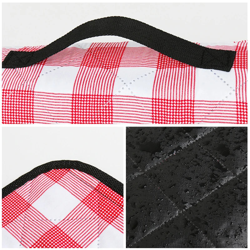Ultrasonic Picnic Mat Thickened Waterproof Beach Blanket Camping Tent Grassland Mat Outdoor Sleeping Pad Camping Accsesorios