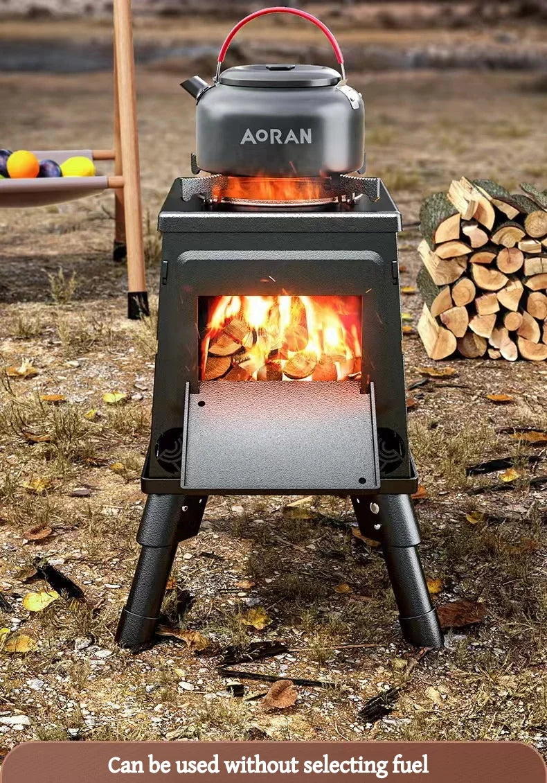 Portable Foldable Wood Burning Stove Outdoor Camping Stove Lightweight Bonfire Burner Heater Mini Fire Wood Stove Fire Pit