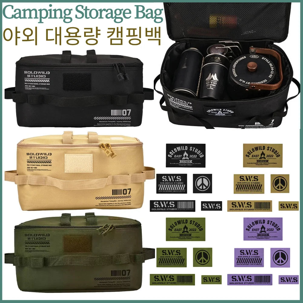 Camping Storage Bag Large Capacity Tank Stove Canister Pot Carry Bag Travel Tableware Handbag for Outdoor Hiking Picnic