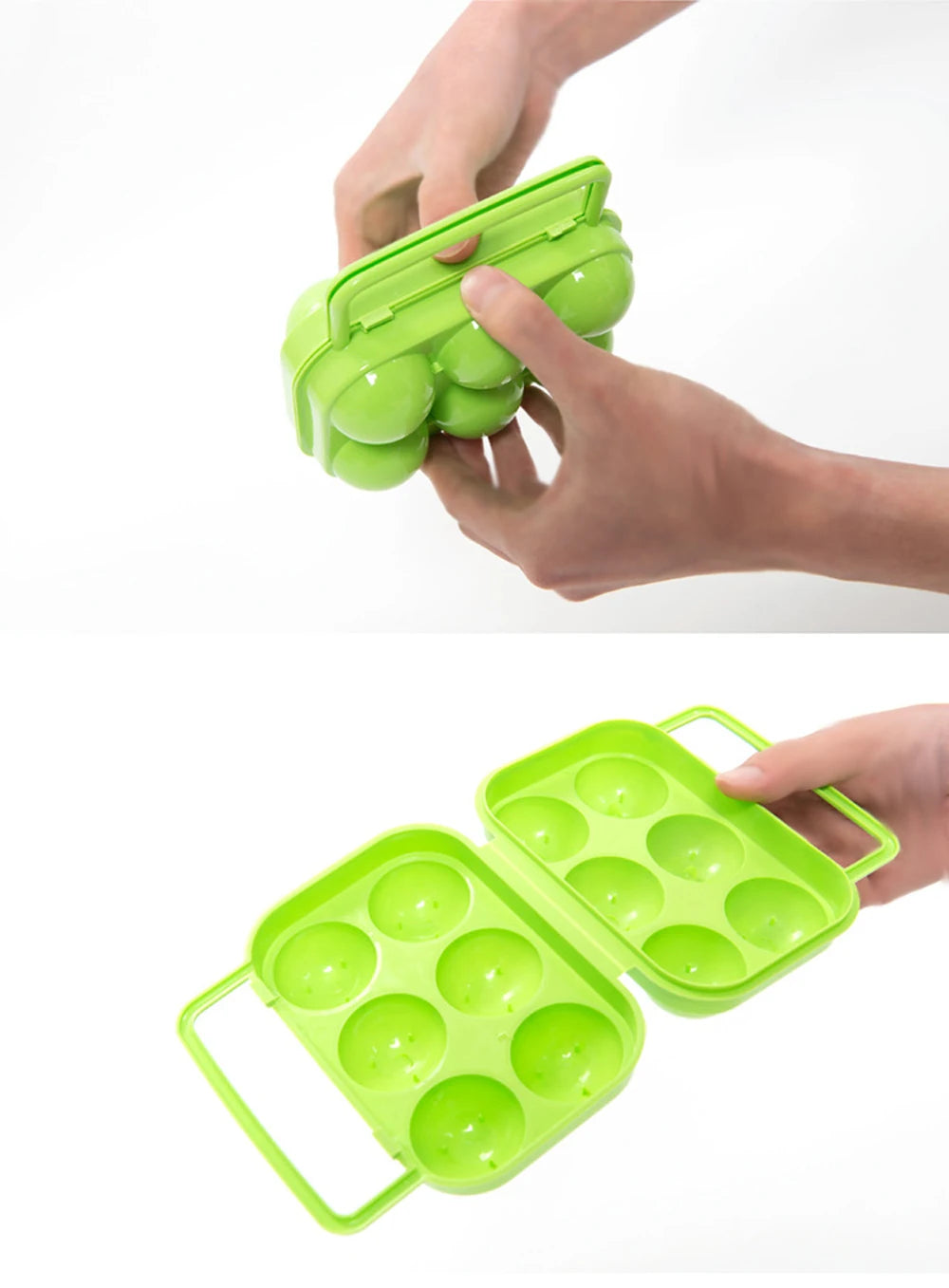 Outdoor Camping Tableware Portable Camping Picnic BBQ Egg Box Container Egg Storage Boxes Travel Kitchen Utensils Camping Gear