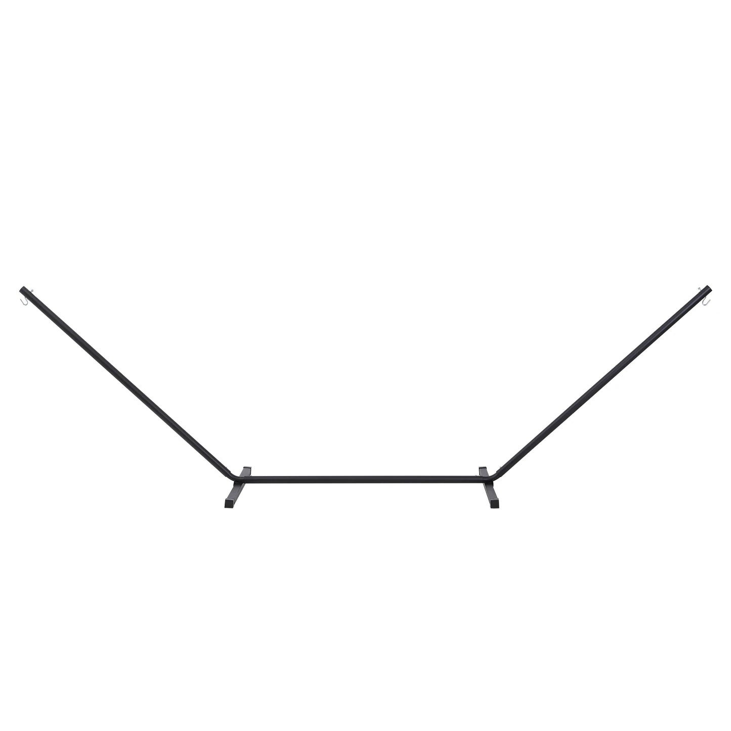 Outsunny Metal Hammock Support Hammock Structure Load 120 kg for Garden Terrace Patio 360X92X112 cm Black