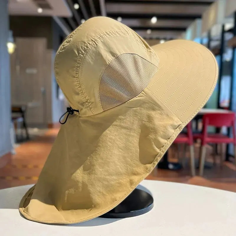 Sun Hat Sun Protection UV Protection Enlarged Breathable Mesh Hat Foldable for Men and Women Fishing Camping Hiking Beach Hat