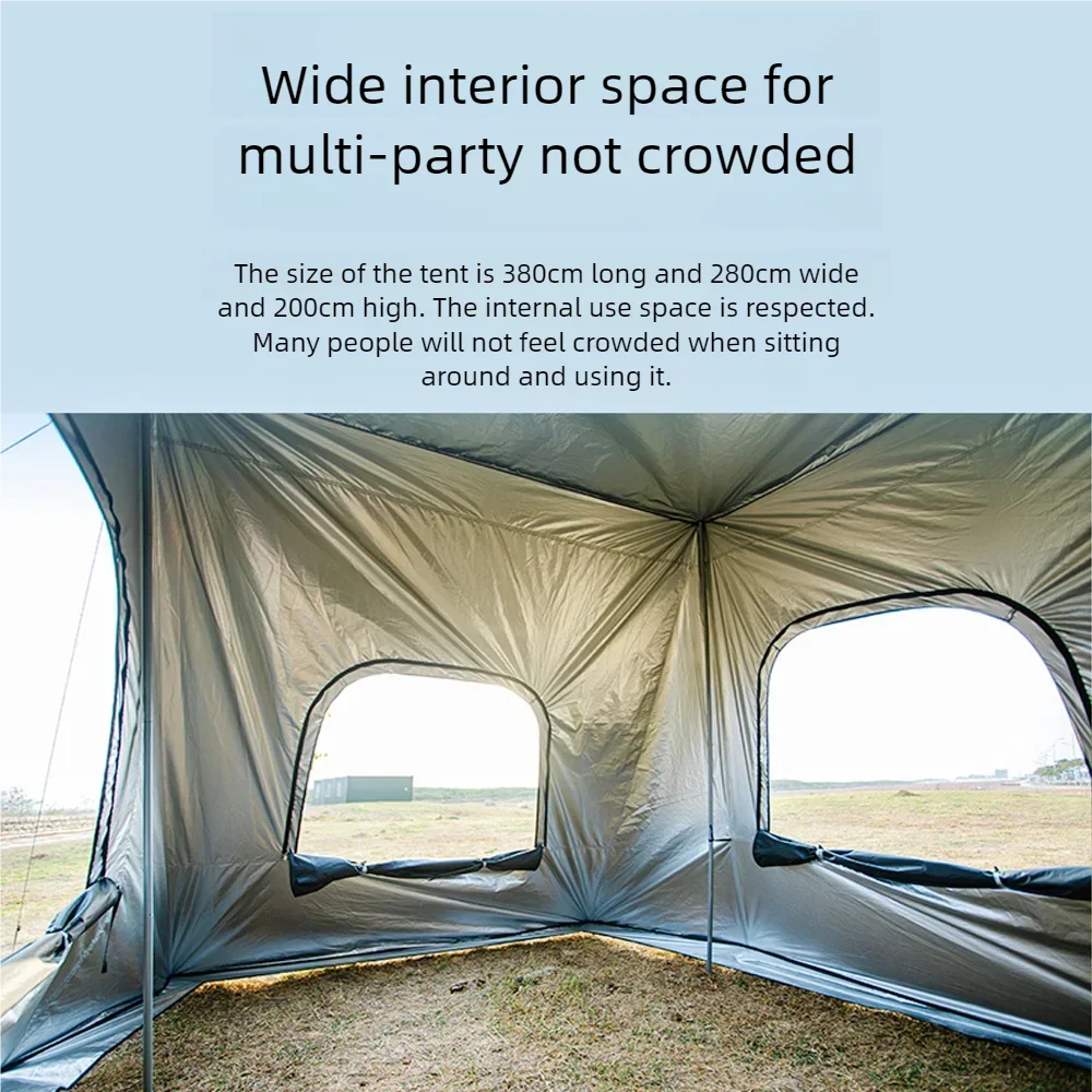 Universal SUV Camping Tent with Spacious Awning Waterproof Car Tent Easy Setup for Backpacking Traveling  Outdoors Car tail tent