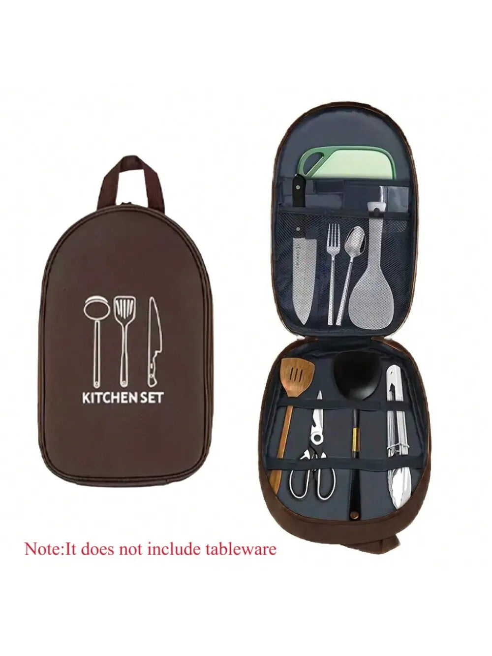 Outdoor Camping Cookware Storage Bag Cooking Utensil Organizer Kitchen Ware Container Bag Portable Picnic BBQ Tableware Pouch