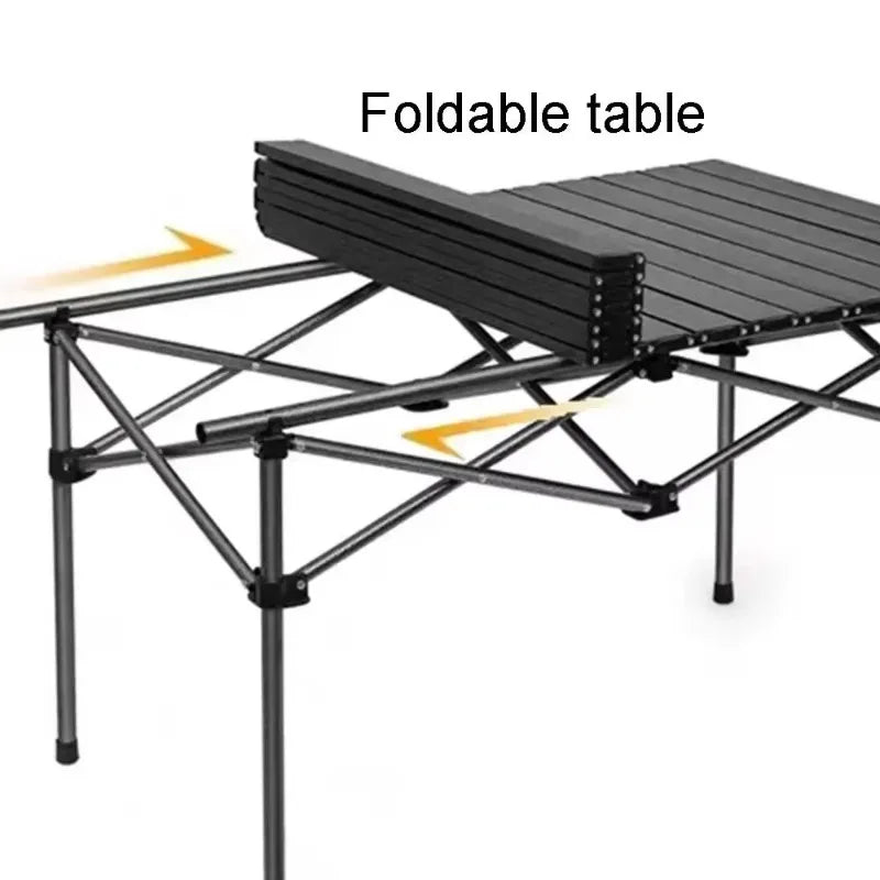 Outdoor Folding Long Table with Easy Carrying Bag Lightweight for Self-Driving Trips Long Table Portable Camping Folding Desk