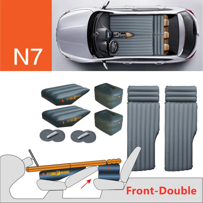 Best Universal Inflatable Car Mattress SUV Jeep Truck Car Back Seat Air Mattress Single Outdoor Camping Car Air Bed New