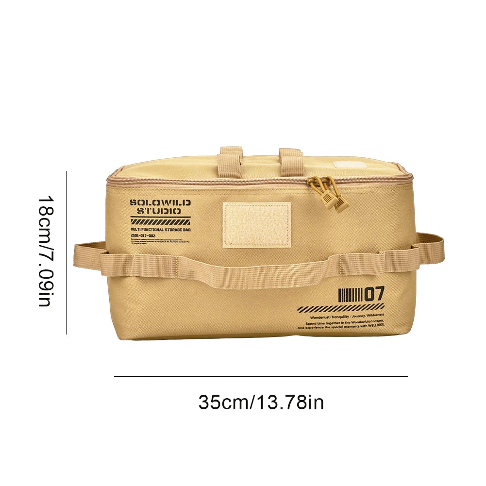 Camping Storage Bag Large Capacity Tank Stove Canister Pot Carry Bag Travel Tableware Handbag for Outdoor Hiking Picnic