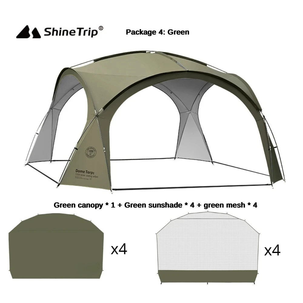 Camping Dome Tents for Outdoor, Tarp or Accessory, Big Canopy, Beach Awning, Waterproof Picnic Tent, 8-10 Persons